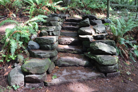 Stone steps on the Boomer Trail